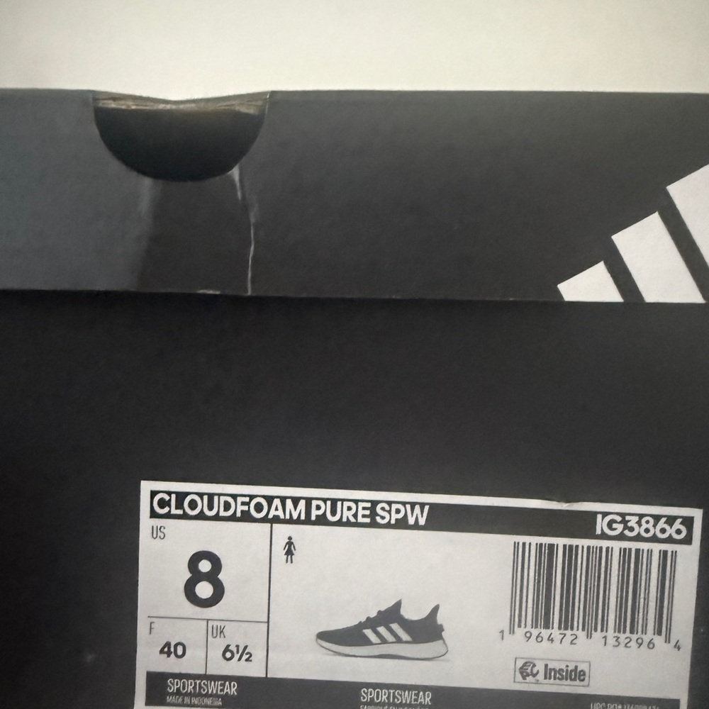 Adidas Women’s Navy/Cream Cloudfoam Sneakers - Picture 2 of 5
